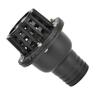Water Pump Foot Valve Black PVC Low Pressure Flat Check Valve for Fluid Machine(2in)