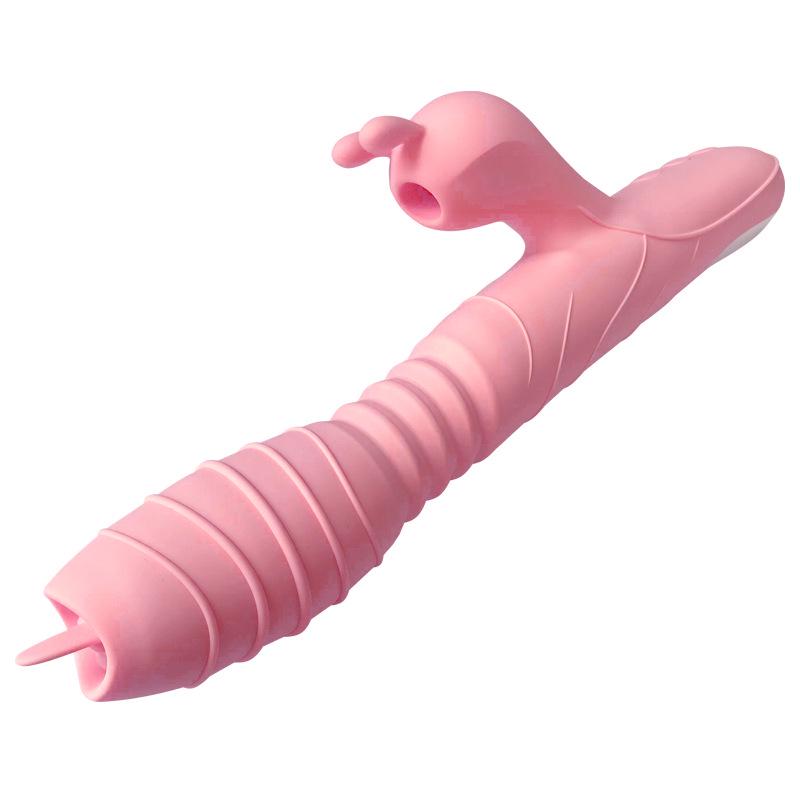 Rabbit Vibrator with Sucking and Tongue-Licking Features