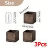 1/2/4PC Small Home Flower Box Table Pencil Holder Bohemian Wooden Planter Wedding Square Rustic Garden