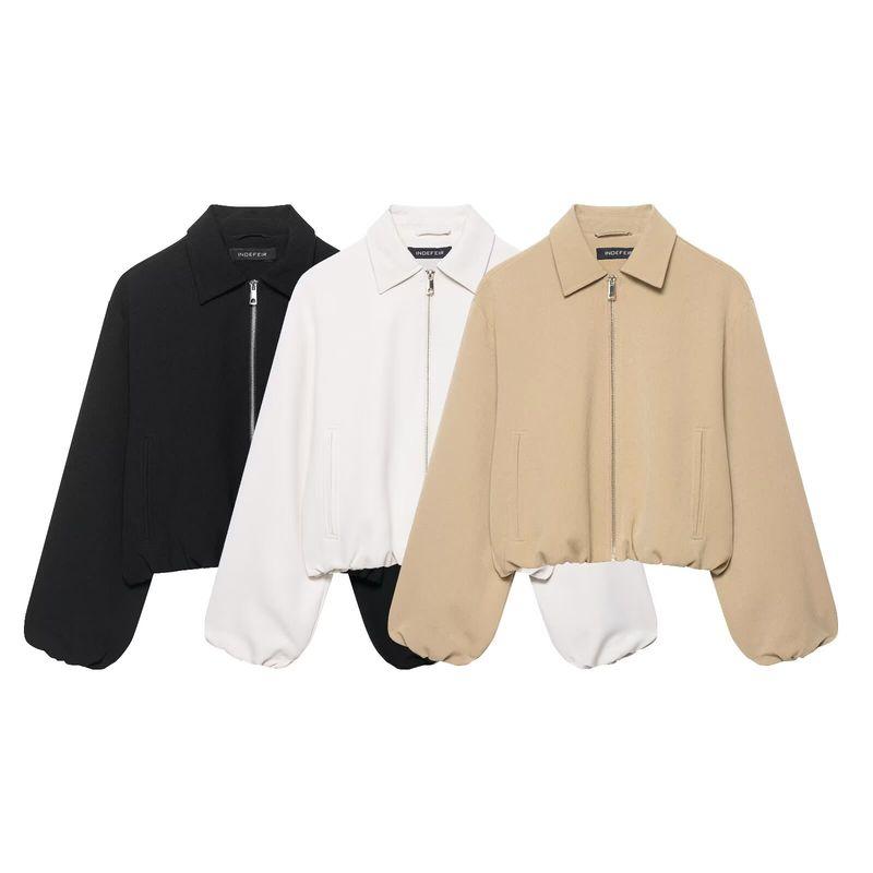 Kaslead New Women Clothes Western Style Fashion Zip-up Puffy Jacket 8372246 712