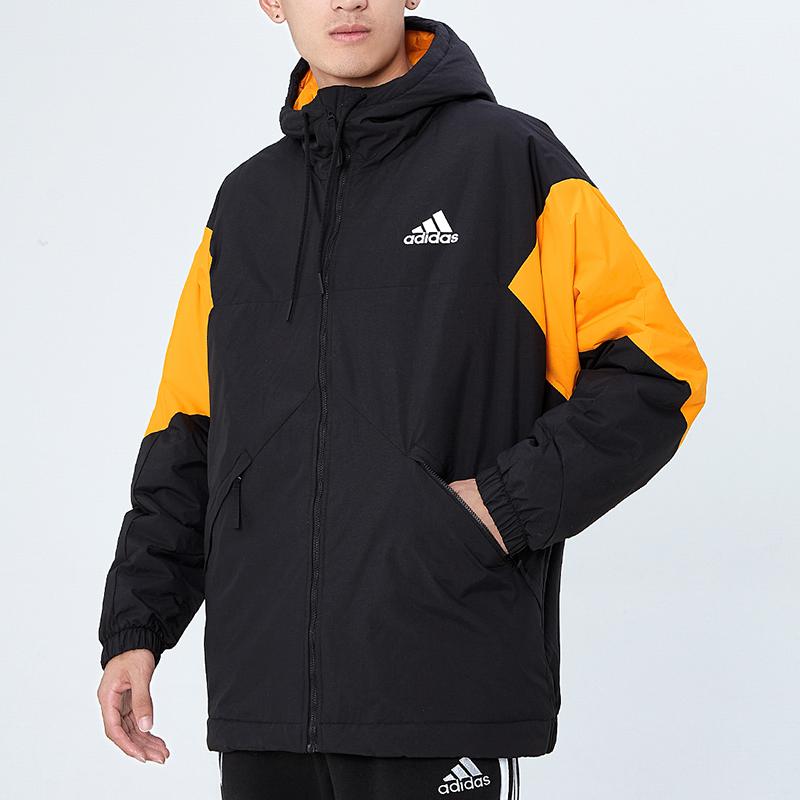 Adidas Bts Hd Jacket Casual Sports Warm Hooded Cotton Coat Winter Men Jacket Black GT6589