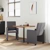 Dining Room Chairs with Casters 2 pcs Gray 57 x 66 x 94 cm