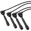 Set of 4 Ignition Spark Plug Cable Wire Set for Hyundai 96-12 Elantra/ 97-08 Tiburon/ 05-08 Tucson, for Kia 10-11 Soul/ 04-09 Spectra/ 05-09 Spetra5/