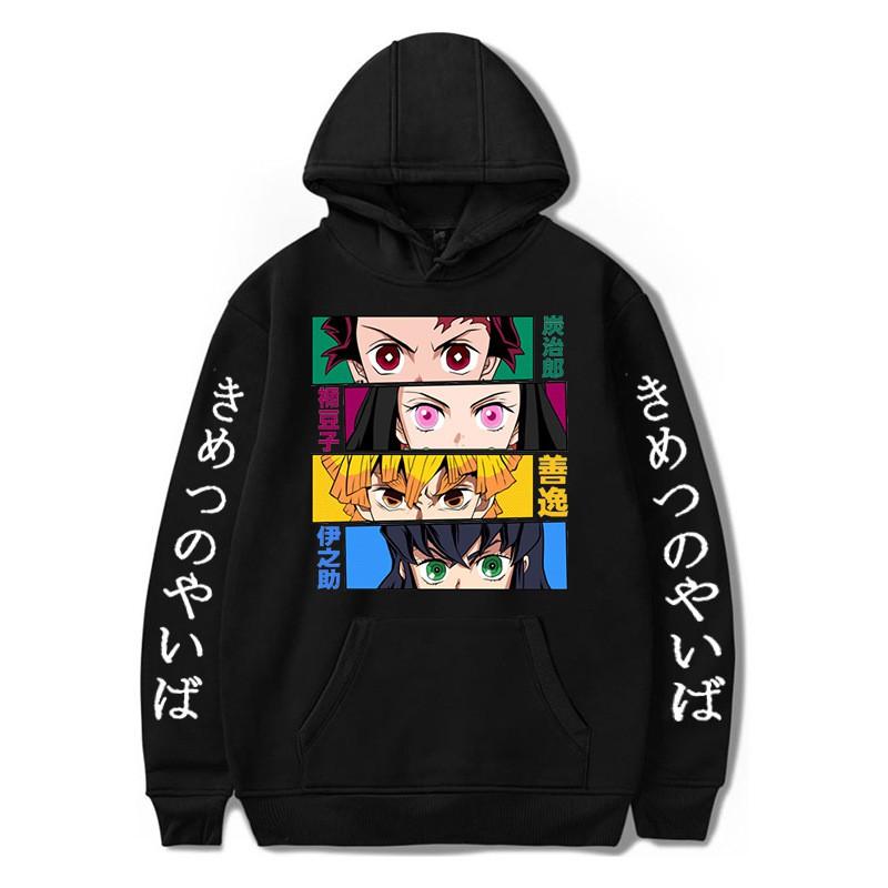 Demon Slayer Anime Hoodie Unisex Oversized Long Sleeve Sweatshirt Winter Casual Streetwear