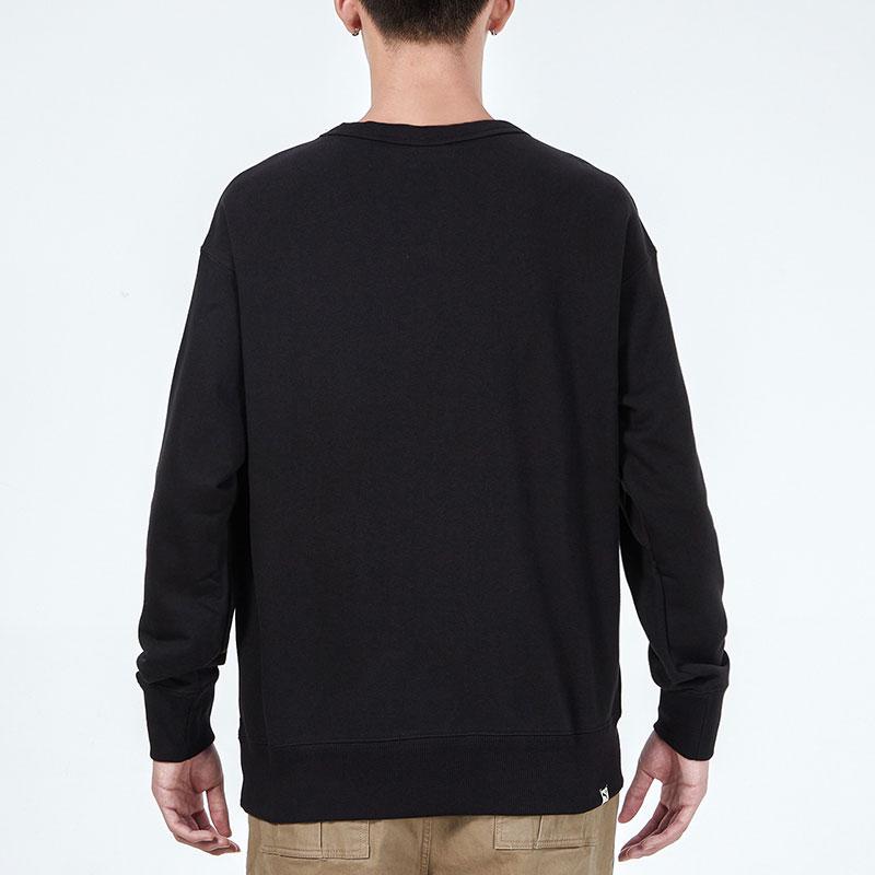 Puma Pocket Logo Sports Knit Crew Neck Sweatshirt Men Tops Black 533036-01