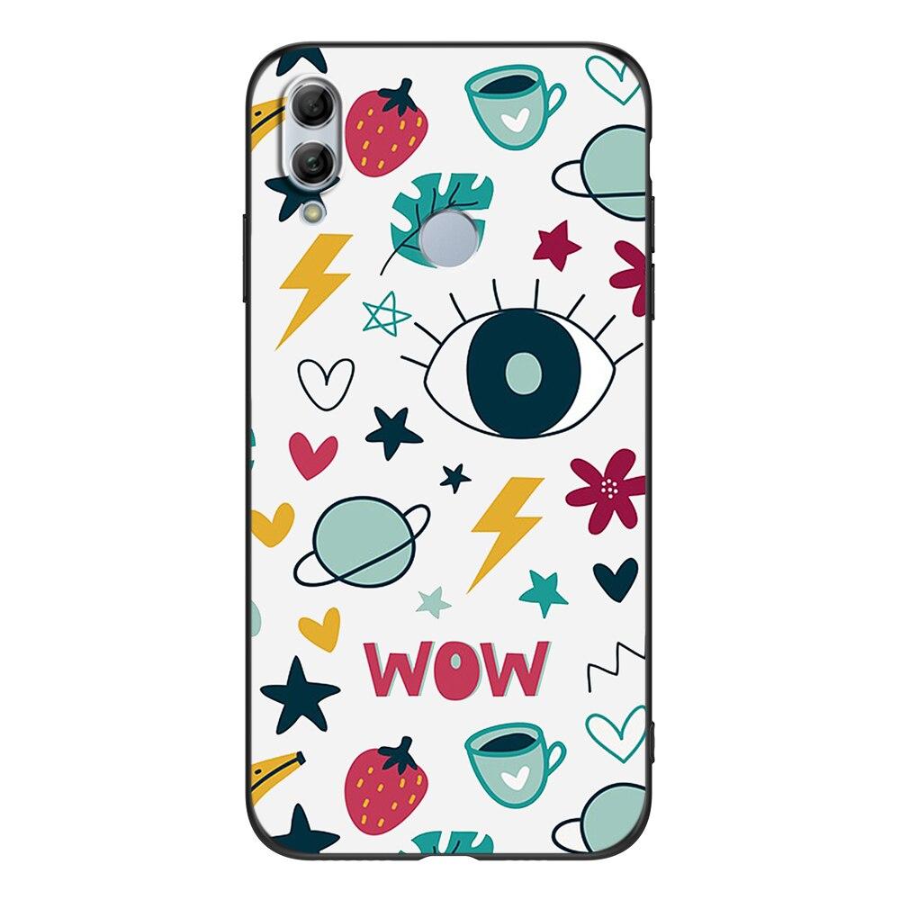 Для huawei Honor 10 lite чехол 6,21 дюйма задняя крышка для Honor 10 lite чехол Honor10 lite черный чехол из ТПУ милый забавный huawei Honor 10 lite