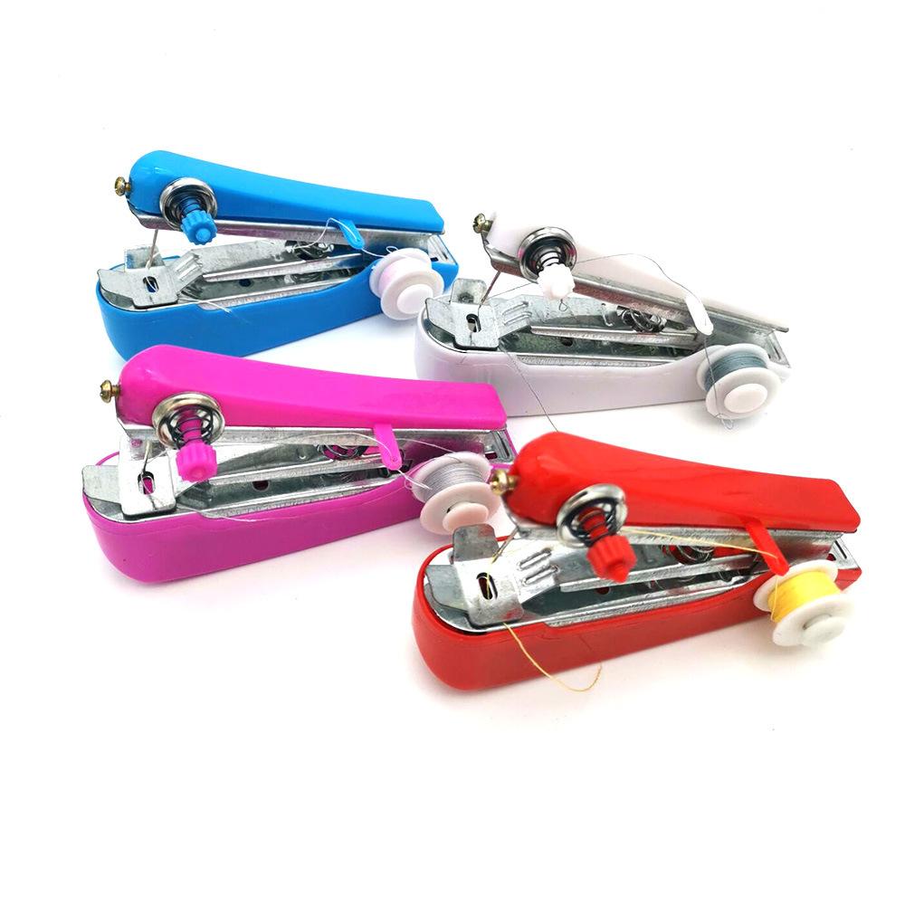 1 Set Portable Manual Sewing Machine Simple Operation Stitch Handy Knit Fabric Handmade Needlework Embroidery Mini DIY Apparel