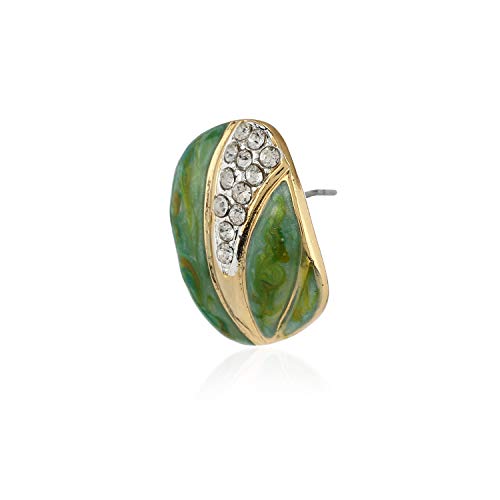 Estele Brass light green colour fancy Mosaic Studs for Girls