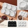 6-Cavity Round Mousse Cake Mold Food Grade Silicone Baking Mold Chocolate Jelly Pudding Mold with Decorative Edge for Home and Professional Use