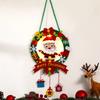 New Christmas Wreath with Lights Children Handmade Diy Creative Christmas Pendant Kindergarten Decoration