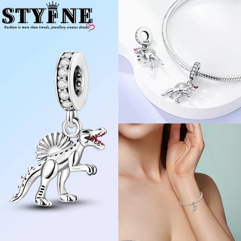 Copper Tyrannosaurus Rex Dinosaur Lion Tiger Elephant Animal Charms Beads Fit Original Bracelets Diy Jewelry