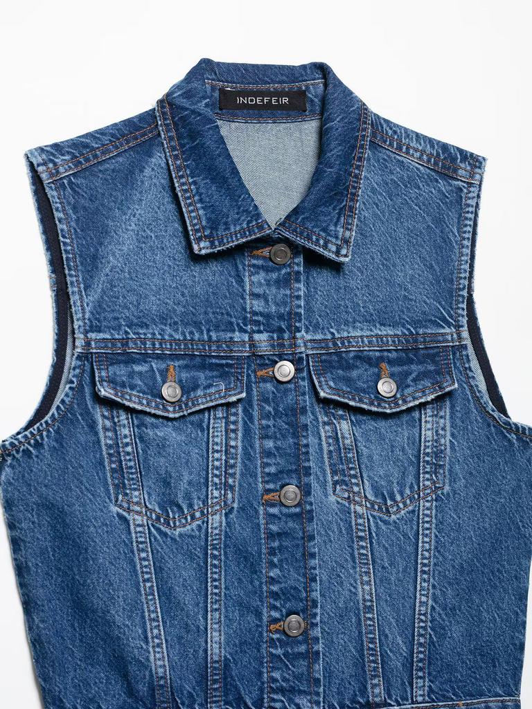 TAOP&ZA Women’s Slimming Front Slit Denim Dress – Spring/Summer Collection