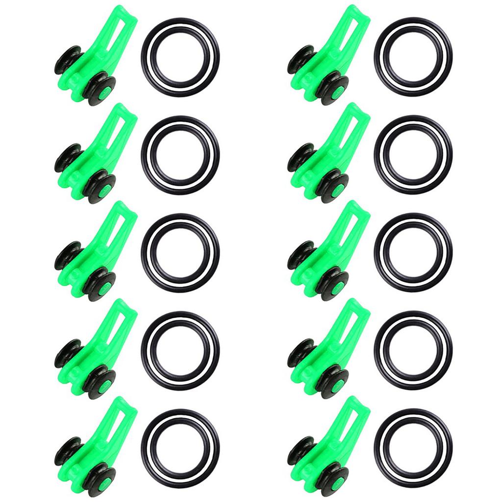 10pcs Lure Fishing Hook Keeper Holders With Rubber Bands Portable Lightweight Fishing Rod Tool Accessories