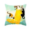 Cute cat pattern Doublesided Printed pillow cover Short plush Suitable living rooms bedrooms sofas throw cushion cover