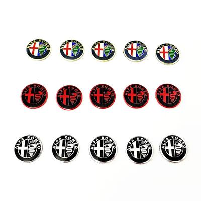 2026 Chaude Alfa Romeo 5 Pièces 14mm Coque Bouton Télécommande Voiture Porte-clés Autocollant Logo Badge Emblème Décalcomanie Symbole Étiquetage Pour Alfa Romeo 14