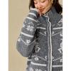 INMAN Women's Nordic Fair Isle Jacquard Cardigan