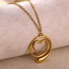 Infinity Heart Gold Color Necklace For Women Elegant Elephant Tree Pendant Rose Flower Stainless Steel Chain Jewelry Birthday