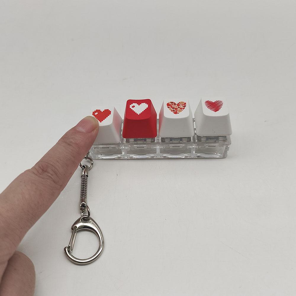 Schlüsselanhänger 1 Stück Für Mädchen Dekompressionsspielzeug Finger-Tastatur-Spielzeug Schlüsselanhänger Für Frauen Partygeschenk Mechanischer Tastatur-Schaltertester