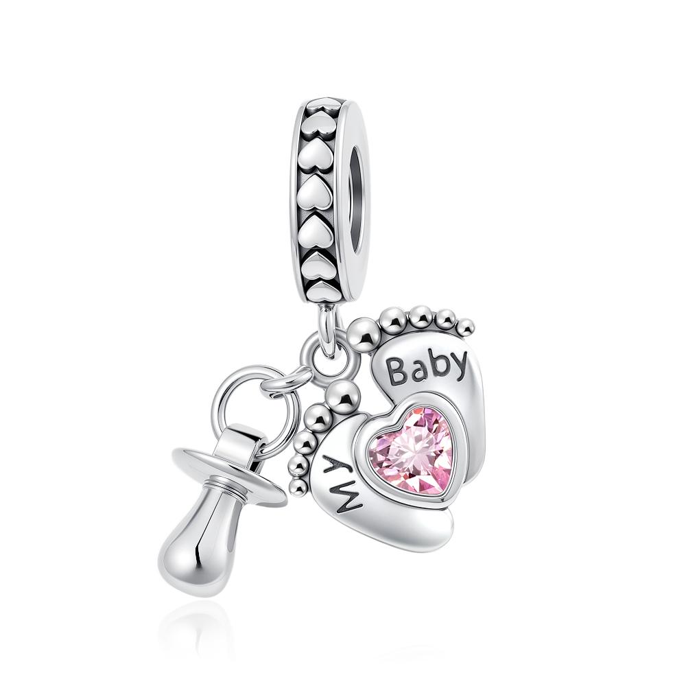 New Silve Red Heart Rudder Anchor Pendant Charm Bead Fit Original Diy Bracelet For Women Diy Fashion Jewelry Making