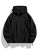 Trendy Spring & Fall Splash-Proof Hooded Jacket for Couples - Street Style Outdoor Casual Wear