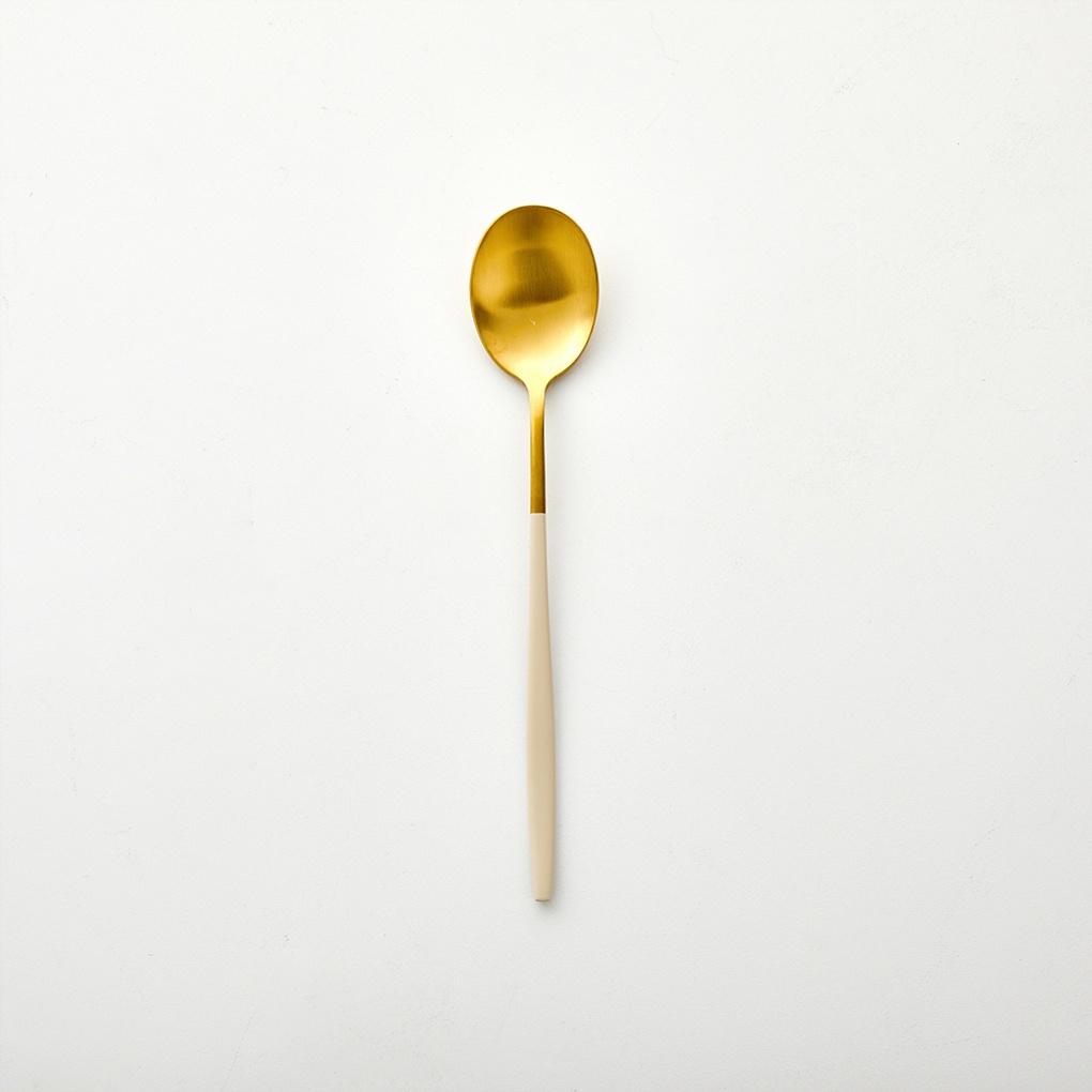 Roy Dinner Spoon_Gold Ivory