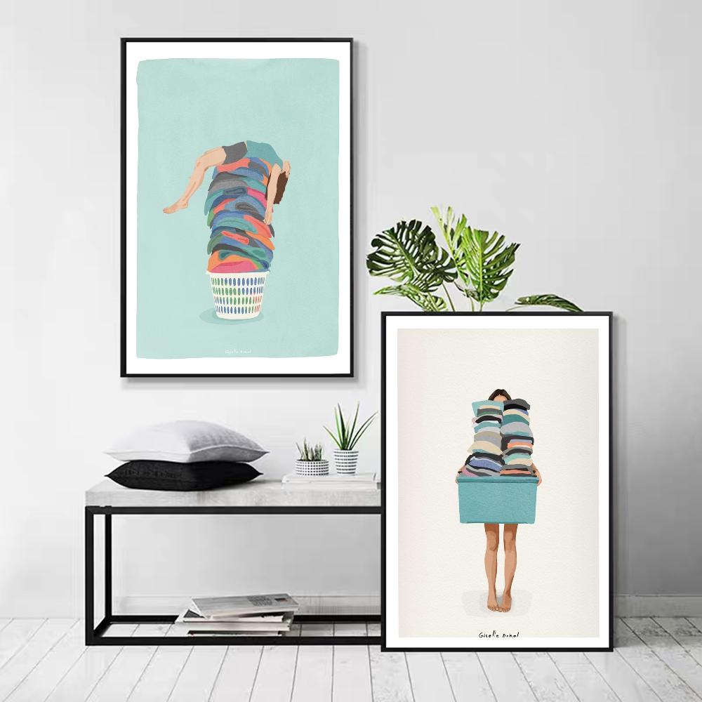 Laundry Day Art Poster Good Quality Prints and Posters Vintage Room Home Bar Cafe Decor Aesthetic Posters Waterproof Paper