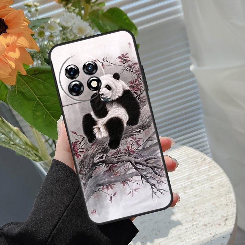 Chinese Bear Panda Case For OnePlus 15 15R 12 12R 13T 13R 13 11 10 10R 10T 8T Nord 5 CE 2 3 4 Lite N20 N30 Cover