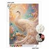 Elegant White Pearl Peacock 5D DIY Pearl Gemstone Art Diamond Painting Kit for Adults/Beginners Gift Ideas Home Decor Wall Art Craft