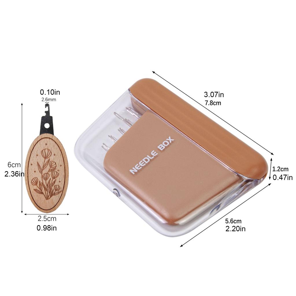 10Pcs Hand Sewing Needle Set with Magnetic Box Metal Embroidery Needle with Threader for Sewing Quilting and Embroidery