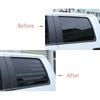 2x Black Rear Side Window Trim Stickers USA Flag Decal For 15-22 Ford F-150 F150