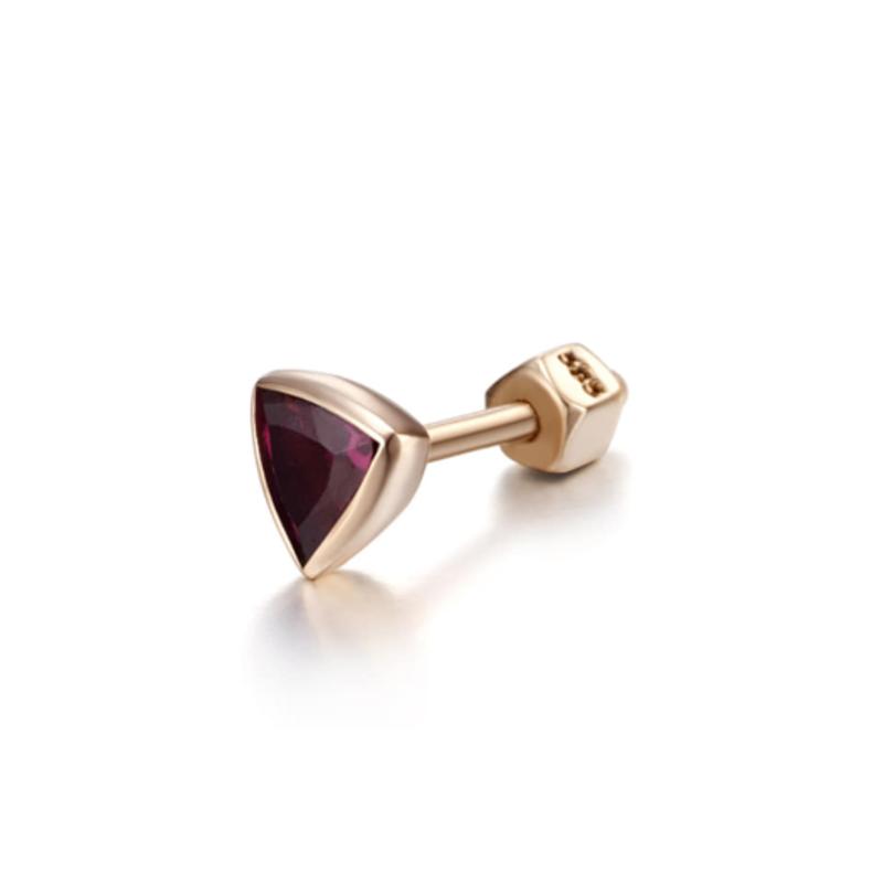 

CRANNE 14K Natural Garnet Piercing C12PG007 Rose gold