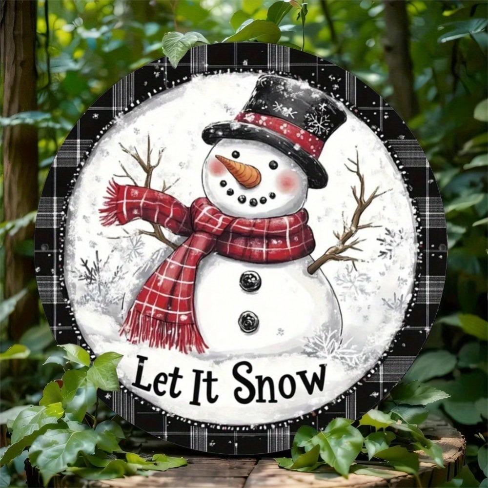 Snowman Snowflake Metal Wall Art Rustic Iron Decor Home Garden Office Holiday Christmas Halloween