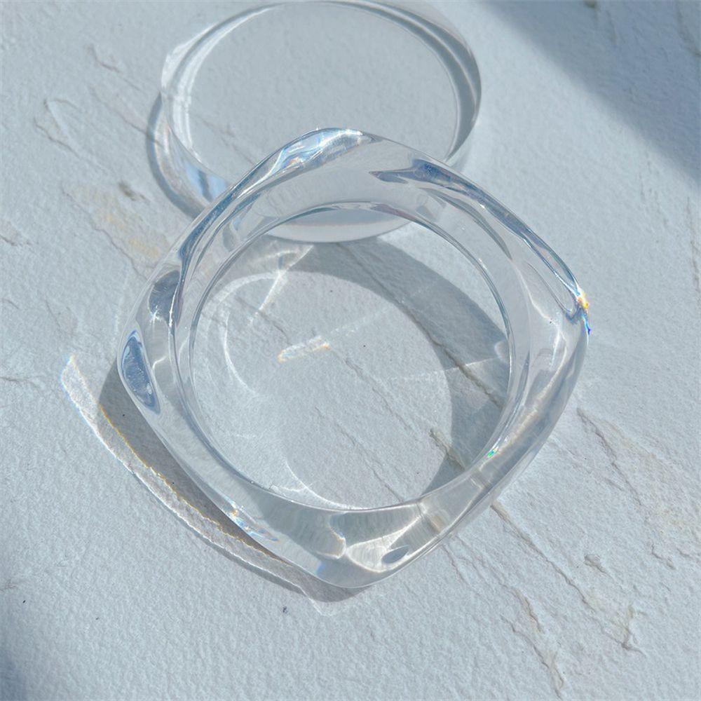 Geometric Party Cuff Acrylic Bangle Jewelry Gift Wide Bracelet Square Round Bangle Women Bracelet