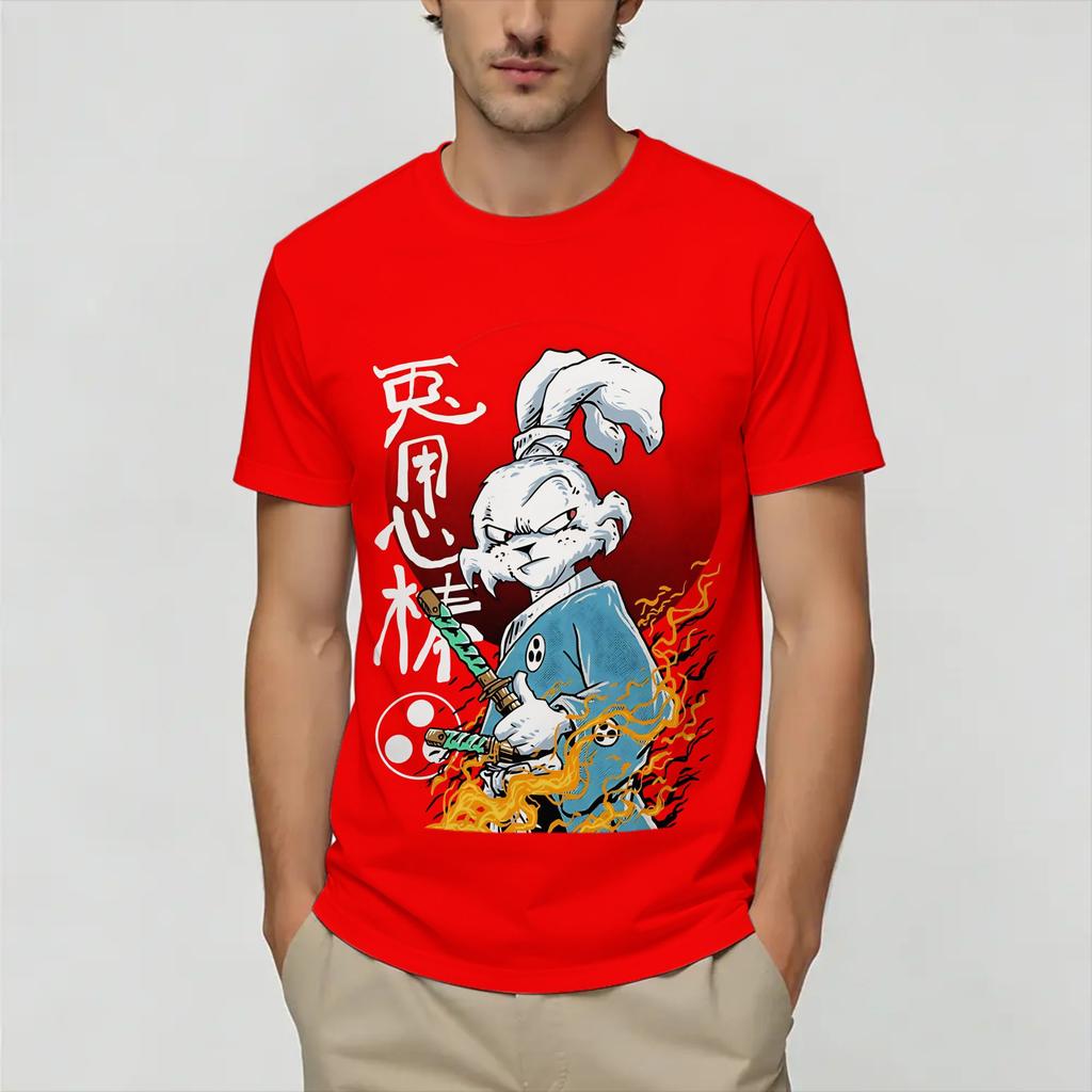 Rabbit Yojimbo Unisexs T Shirts Leisure Tees Short Sleeve Crew Neck Tshirts Cotton Plus Size Clothing