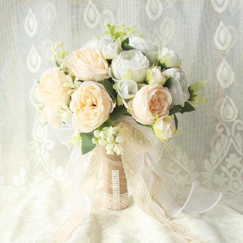 Korean Style Bridal Bouquet for Weddings - Artificial Flower Ball for Bridesmaids & Photo Props