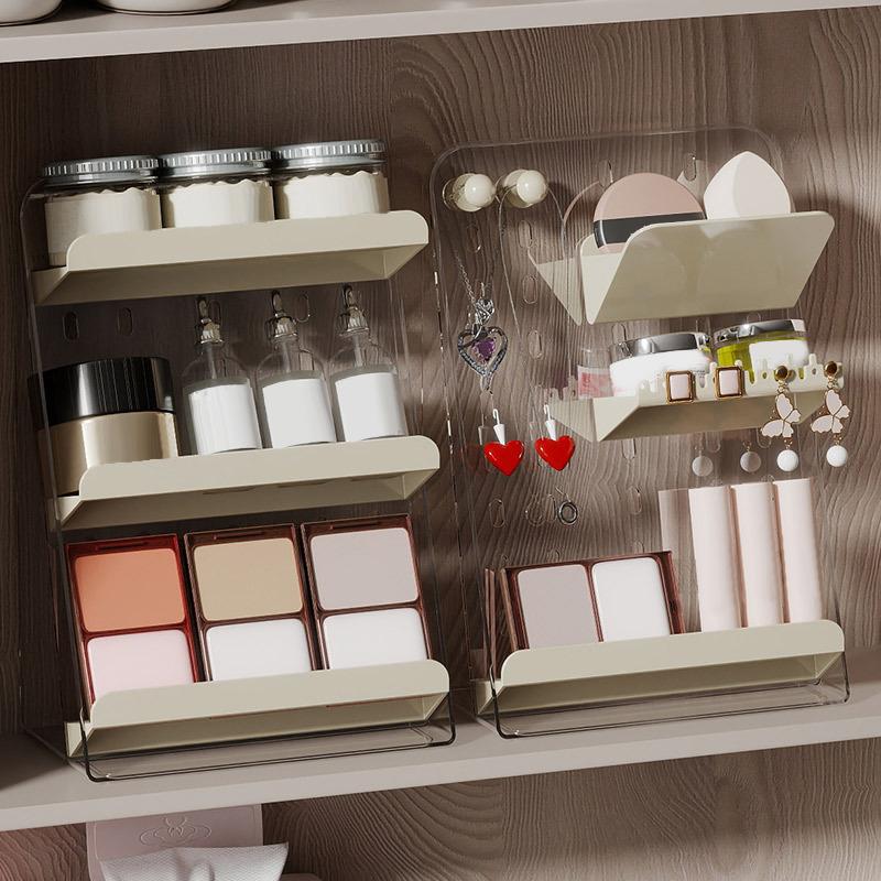 Mirror Cabinet Storage Box Storage Rack Three-Layer Cosmetics Acrylic Rack Bathroom Toilet Lipstick Dressing Table Jewelry Rack