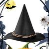 Retro Witch Hat Party Accessory Unique Black Wizard Hat Fashion Accessory