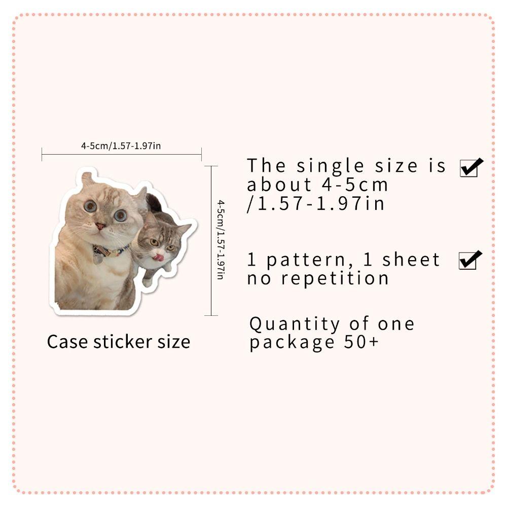 50/100Pcs Cat Emoticon Pack Graffiti Cute Pet Sticker Mobile Luggage Helmet Refrigerator Guitar Decoration Waterproof Sticker