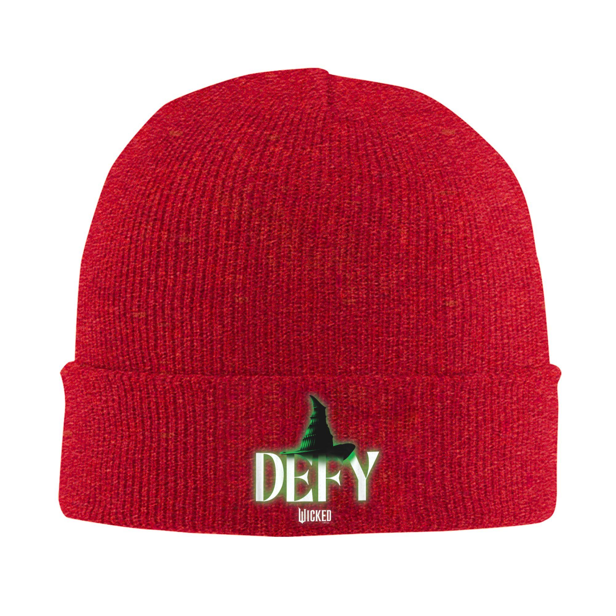

Wicked Defy Modern Letter Print Beanie Hats Knit Hat Men Women Cute Elastic Caps Winter Outdoor Sport Pattern Bonnet Hats One Size