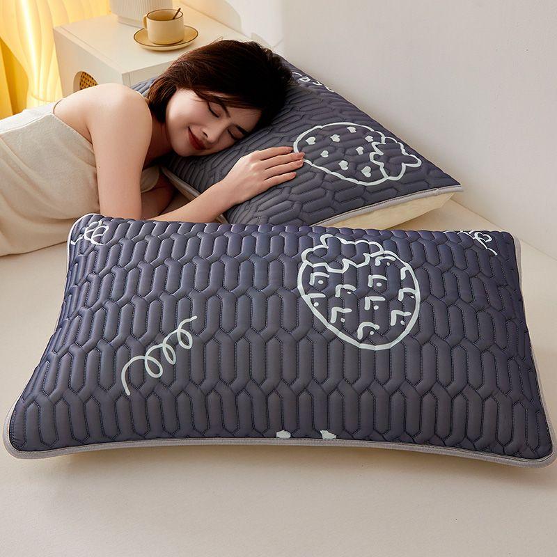 

Летняя прохладная латексная наволочка для дома, удобная 48*74 см, симпатичная, антибактериальная, защитная наволочка для спальни в общежитии 48x74cm-2pcs