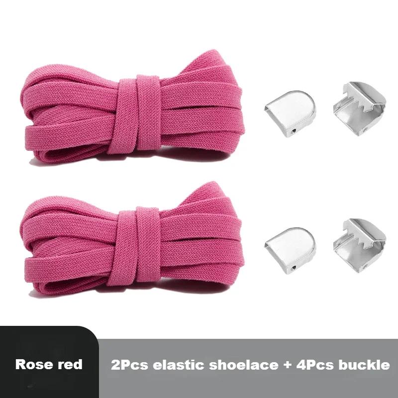 Elastic Laces Sneakers Shoelaces Without Ties End Locks College Style Shoestring Rubber Band for Laces Shoes Accessories 1Piar