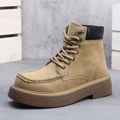 Outdoor Casual Autumn and Winter Popular Men's New Kick Not Rotten Thick-soled Hiking Shoes Rhubarb Boots