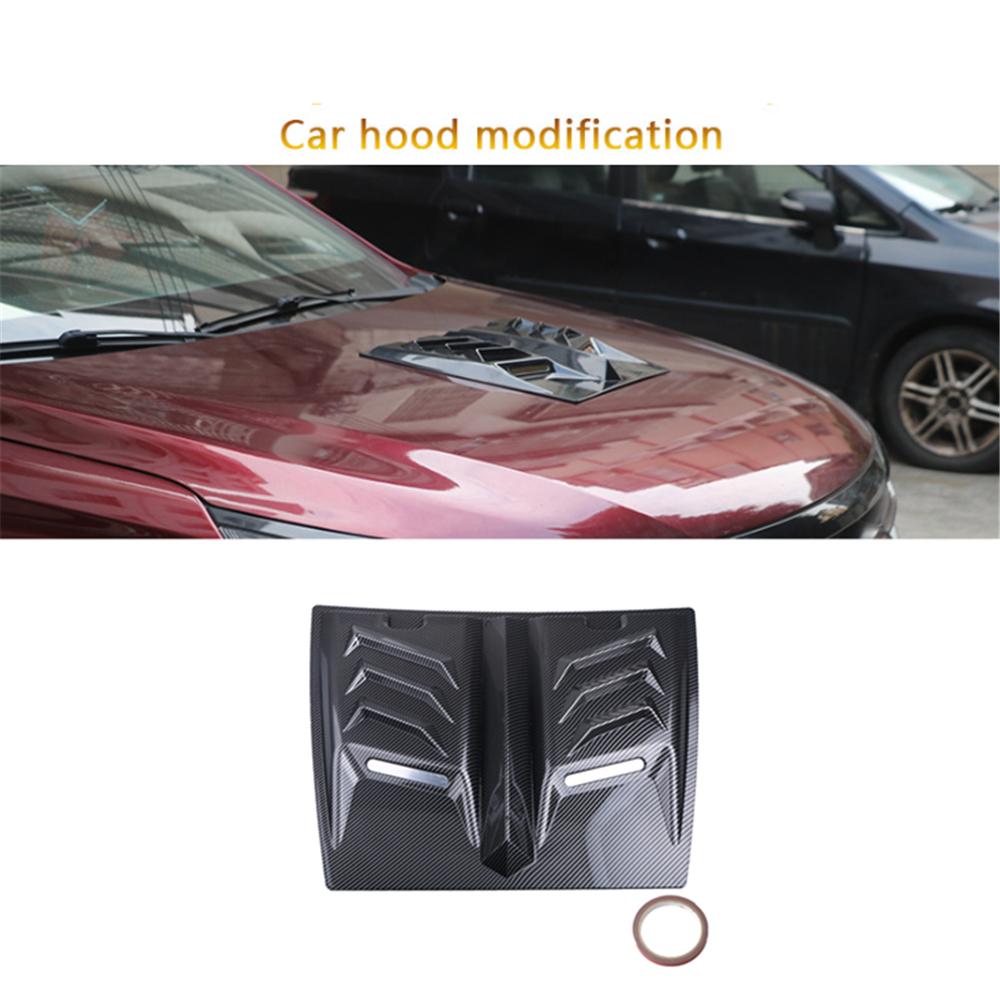 Universal Car Exterior Hood Vent Scoop Cover  Air Intake Trim Carbon Fiber Look