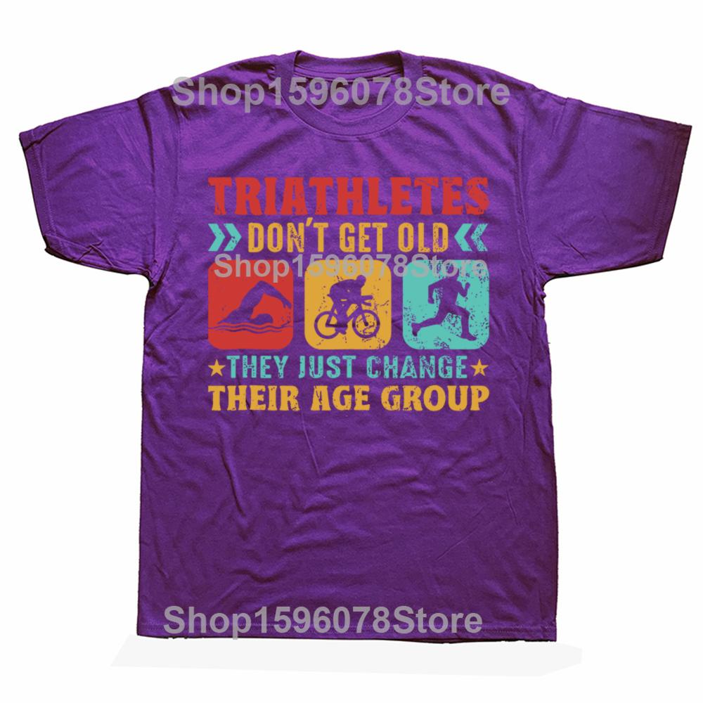 

Funny Triathlon Design Men Women Triathletes Swim Bike Run T Shirt Summer Graphic Cotton Streetwear Short Sleeve Gifts T-shirt 4XL