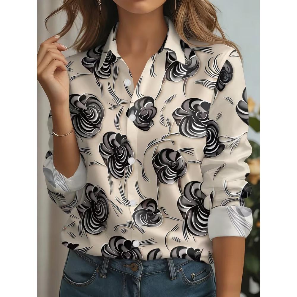 Large Size 3XL New Spring Autumn Women Shirts Fashion Cute 3D Animal