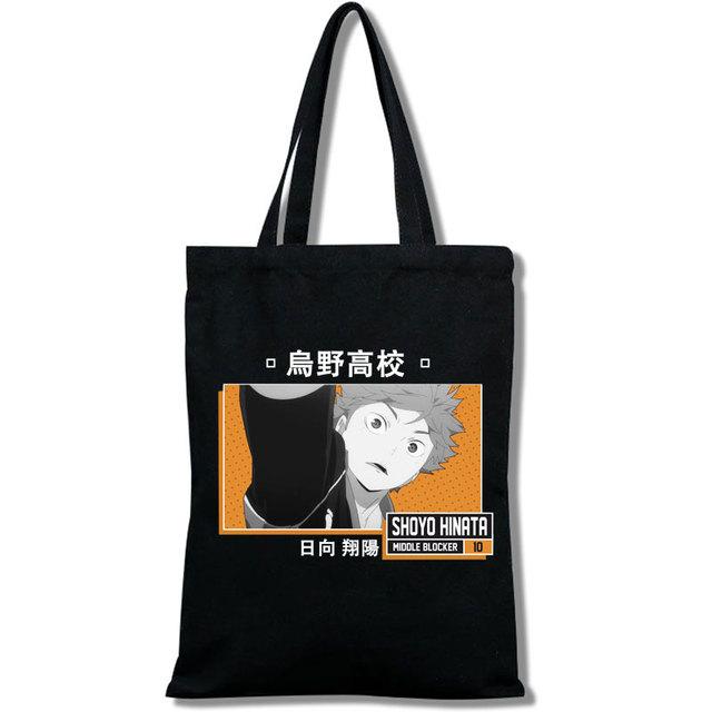 Tee Haikyu Manga Nishinoya Yuu Oikawa Tooru Cartoon Druck Grafik Einkaufstaschen Mädchen Mode Casual Paket Einkaufstasche