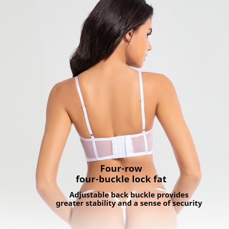 French Herringbone Vest Bra Set Bra for Large Breasts Breast Reduction Bra Sexy and Comfortable Panties