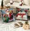 New Christmas Cartoon Cute Print Pillowcase Office Waist Pillowcase Model Room Bay Window Decoration Pillow