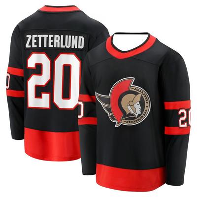 Ottawa Senators Hockey Jersey Black/Red Long-Sleeve Apparel for Fans & Collectors 3d Prints T-shirt Long Sleeve V-neck T Shirt
