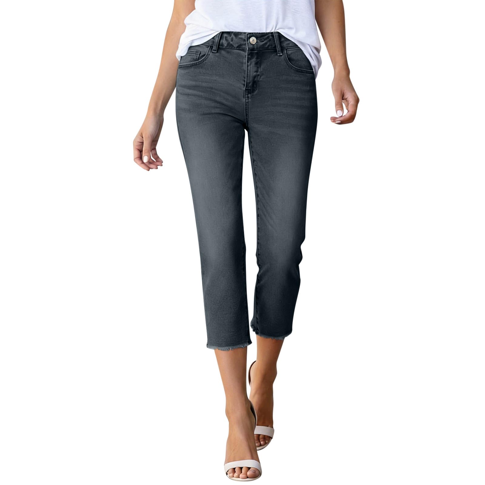 Women s Fashion Skinny-Fit Stretch Flare Jeans - Versatile And Flattering XXL чёрный